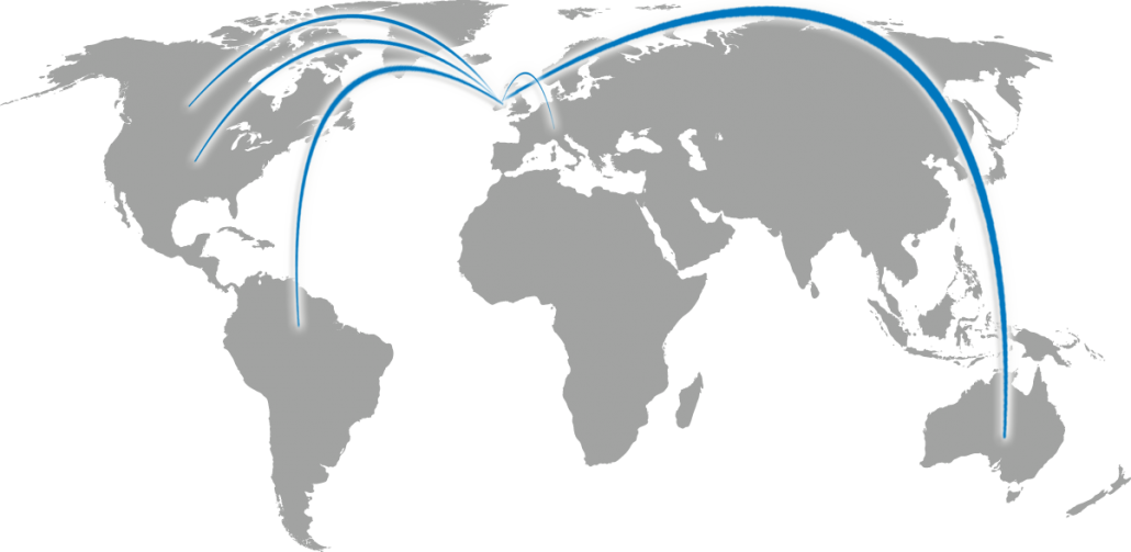 map-lines International Relocations – Get Cracking Moving Company Dublin