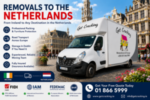 Removals to the Netherlands from Ireland with Get Cracking moving truck