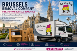 Brussels removal company – Get Cracking removals from Ireland to Brussels
