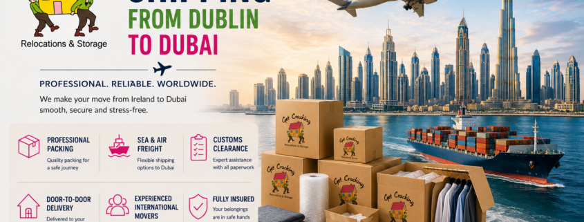Removals and shipping from Dublin to Dubai with Get Cracking