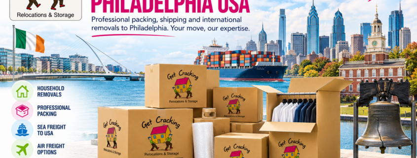 Removals from Ireland to Philadelphia with Get Cracking