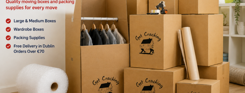 Moving boxes Dublin – Get Cracking packing supplies