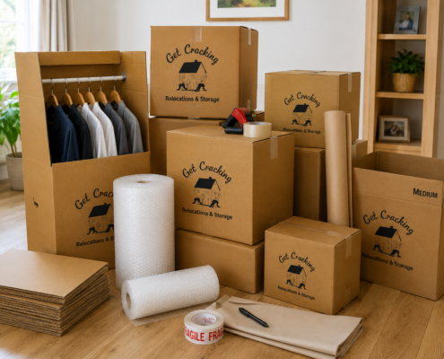 Moving supplies near me in Dublin – Get Cracking moving boxes and packing materials